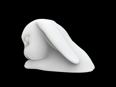 Sleeping Bunny Sculpture 3D Printable Model 3D Print Model