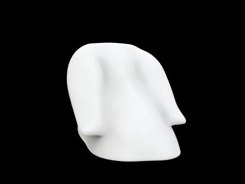 Sleeping Bunny Sculpture 3D Printable Model 3D Print Model