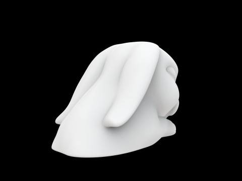 Sleeping Bunny Sculpture 3D Printable Model 3D Принт Модель