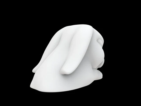 Sleeping Bunny Sculpture 3D Printable Model 3D Print Model