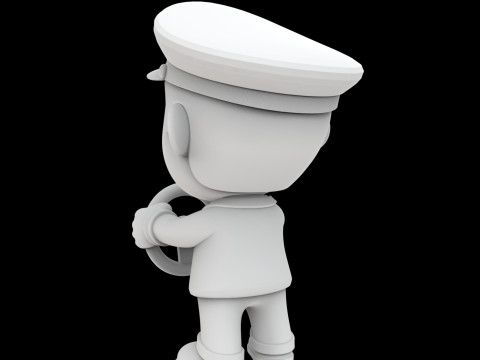 Taxi Driver Cartoon Character 3D Printable Model 3D प्रिंट मॉडल