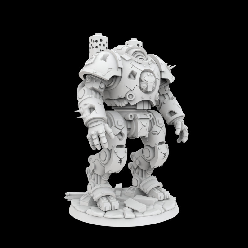 Battle Damaged Robot Mech 3D Printable Model 3D 打印模型 .c4d .max .obj .3ds .fbx .stl .blend 