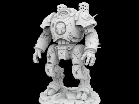 Battle Damaged Robot Mech 3D Printable Model 3D 打印模型