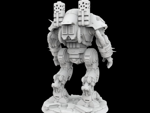 Battle Damaged Robot Mech 3D Printable Model 3D 打印模型