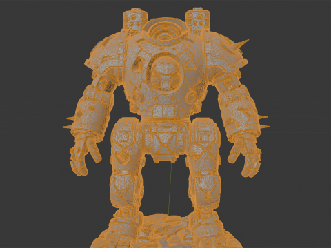 Battle Damaged Robot Mech 3D Printable Model 3D 打印模型
