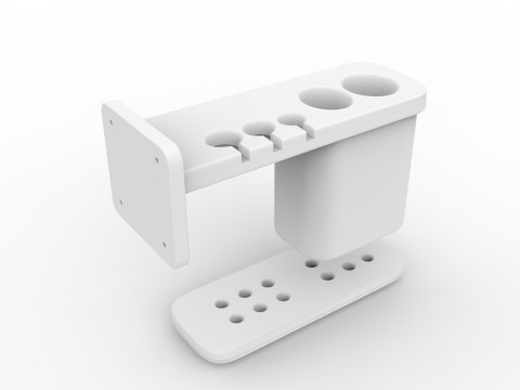 Bathroom Toothbrush Holder Family 3D Printable Mod 3D Print Model