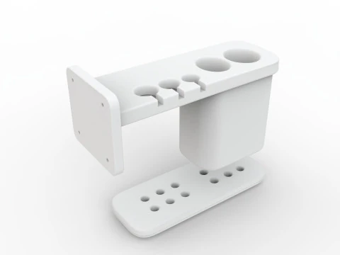 Porta spazzolino da bagno Family stampabile in 3D mod Modello di stampa 3D