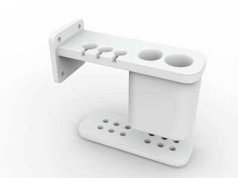 Bathroom Toothbrush Holder Family 3D Printable Mod Modello di stampa 3D