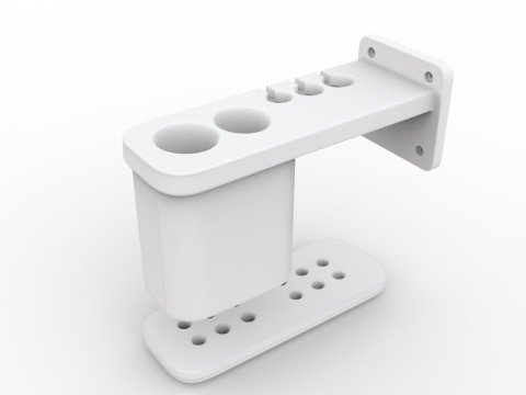 Bathroom Toothbrush Holder Family 3D Printable Mod Modello di stampa 3D