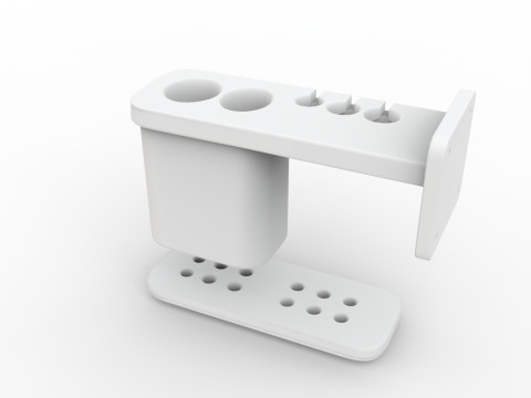Bathroom Toothbrush Holder Family 3D Printable Mod Modello di stampa 3D
