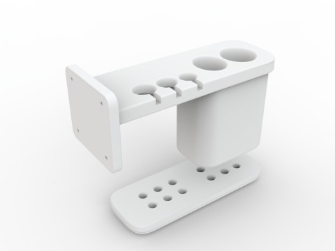 Bathroom Toothbrush Holder Family 3D Printable Mod Modello di stampa 3D