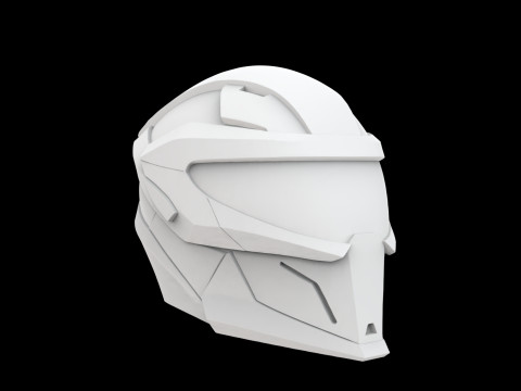 Futuristic Helmet 3D 打印模型