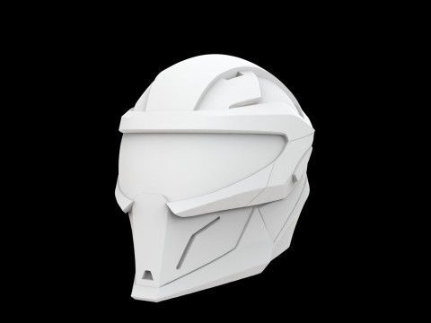 Futuristic Helmet 3D 打印模型