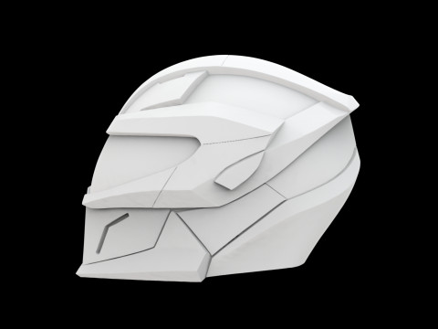 Futuristic Helmet 3D 打印模型