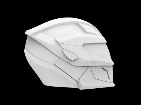 Futuristic Helmet 3D 打印模型