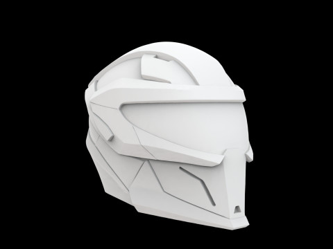 Futuristic Helmet 3D 打印模型
