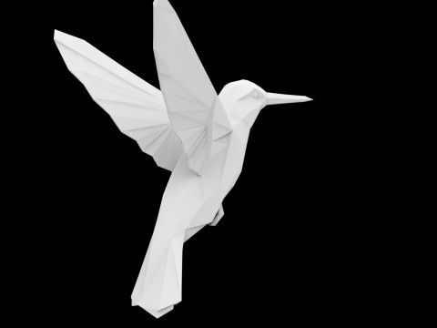 Geometric Hummingbird Sculpture 3D printmodel