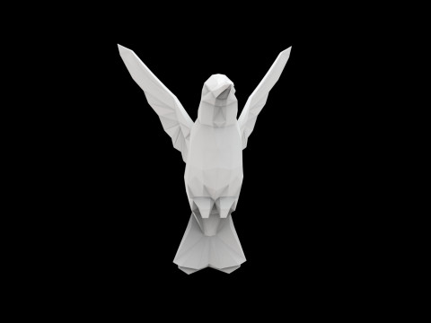 Geometric Hummingbird Sculpture 3D 打印模型