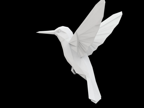 Geometric Hummingbird Sculpture 3D 打印模型