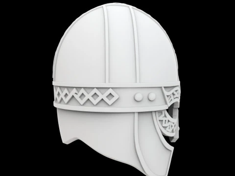 Viking Warrior Helmet 3D Print Model