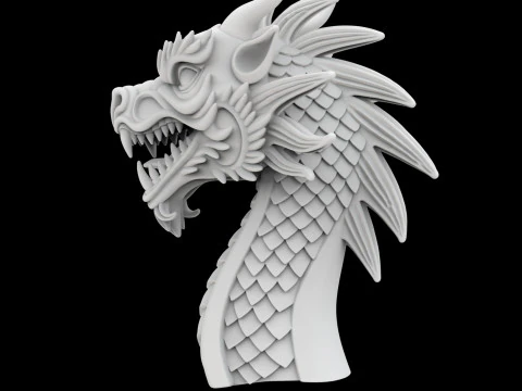 Viking Ships Dragon Head 3D Printable Model 3D Print Model