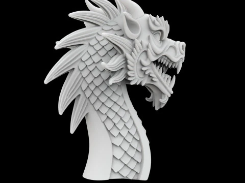 Viking Ships Dragon Head 3D Printable Model 3D Print Model