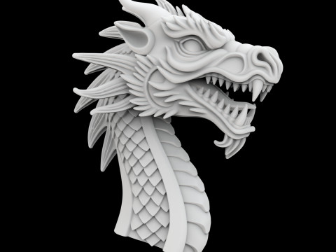 Viking Ships Dragon Head 3D Printable Model 3D Принт Модель