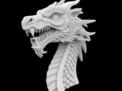 Viking Ships Dragon Head 3D Printable Model 3D Print Model