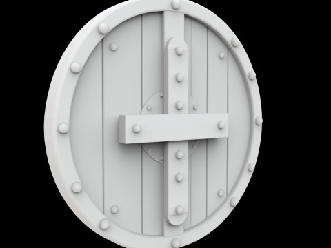 Viking Shield with Dragon Crest 3D Printable Model Model do druku 3D