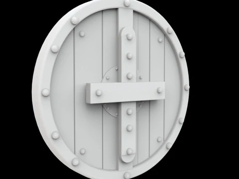 Viking Shield with Dragon Crest 3D Printable Model 3D Print Model