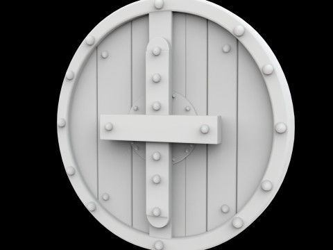 Viking Shield with Dragon Crest 3D Printable Model Model do druku 3D