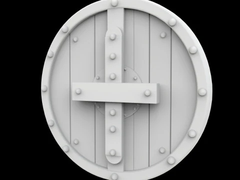 Viking Shield with Dragon Crest 3D Printable Model 3D Print Model