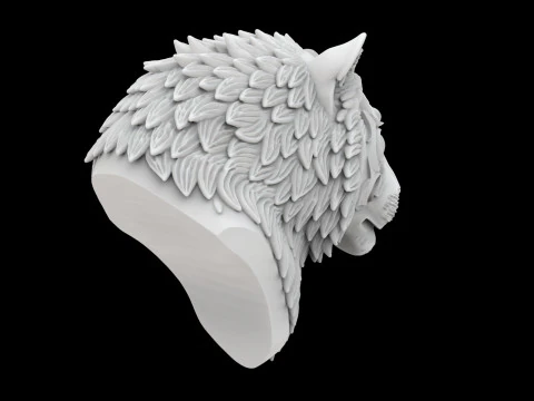 Tiger with Mane 3D Print Model