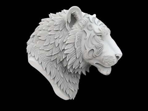 Tiger with Mane 3D Принт Модель