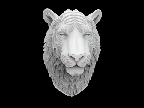 Tiger with Mane 3D Принт Модель