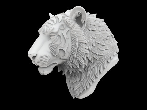 Tiger with Mane 3D Принт Модель