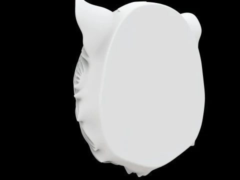 Tiger Face with Intricate Tribal 3D Print Model