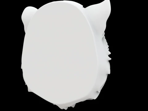 Tiger Face with Intricate Tribal 3D Print Model