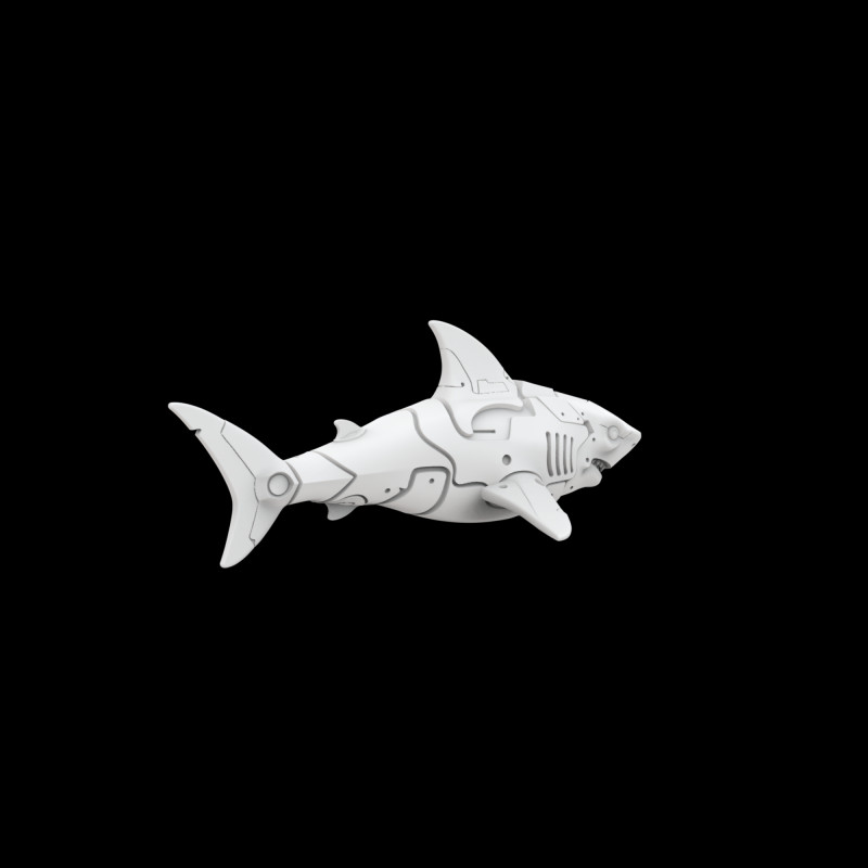 Shark Mech Guardian 3D Printable Model 3D printmodel .c4d .max .obj .3ds .fbx .stl .blend 