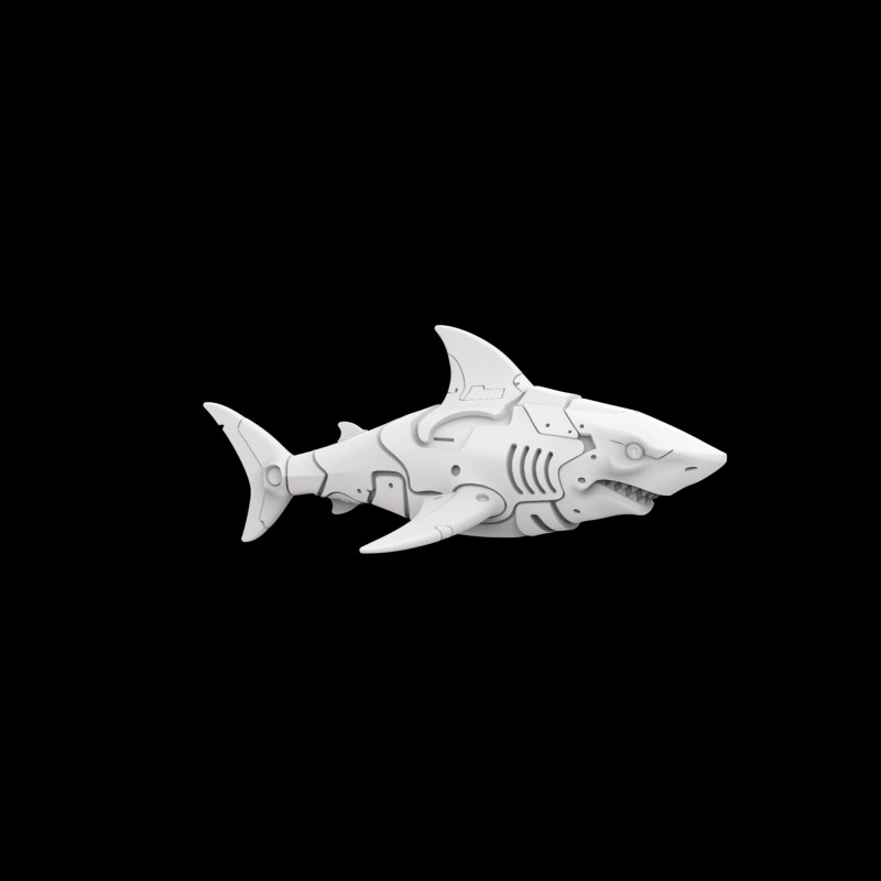 Shark Mech Guardian 3D Printable Model 3D Print Model .c4d .max .obj .3ds .fbx .stl .blend