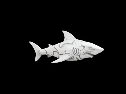 鲨鱼机甲守护者 3D 打印模型 3D 打印模型