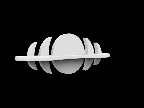 Maanfasen plank 3D printbaar model 3D printmodel