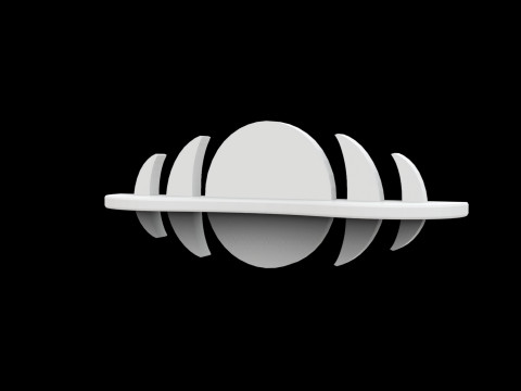 Moon Phases Shelf 3D Printable Model Modèles 3D en vedette