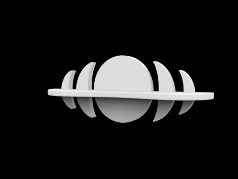 Moon Phases Shelf 3D Printable Model 3D Print Model