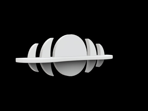Moon Phases Shelf 3D Printable Model Modèles 3D en vedette