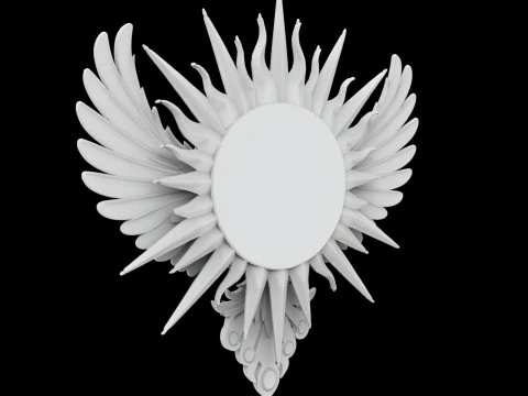 Phoenix and Sun Pendant 3D Printable Model 3D Print Model