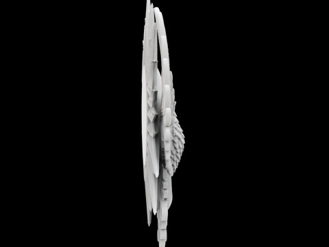 Phoenix and Sun Pendant 3D Printable Model Model Cetak 3D