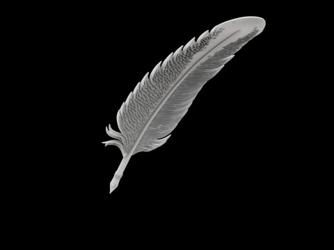 Phoenix Feather Quill Pen 3D Printable Model 1 Modèles 3D en vedette