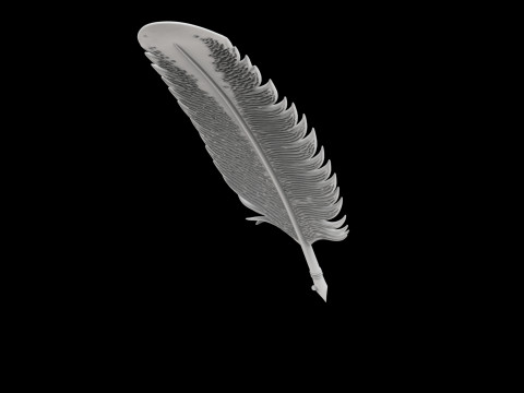 Phoenix Feather Quill Pen 3D Printable Model 1 3D Druckmodell