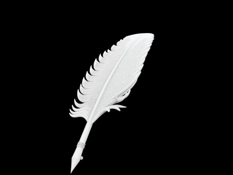 Phoenix Feather Quill Pen 3D Printable Model 1 3D Druckmodell